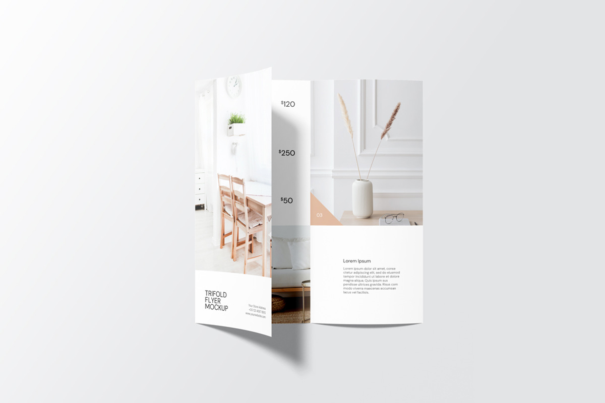 DL Trifold Brochure Flyer Mockup, an Advertising Mockup by Rizky Audymas (Photo 4 of 7)