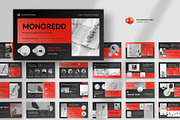 Red Minimalist Pitchdeck Powerpoint, a Presentation Template by fluffstudio (Thumbnail 1 of 4)