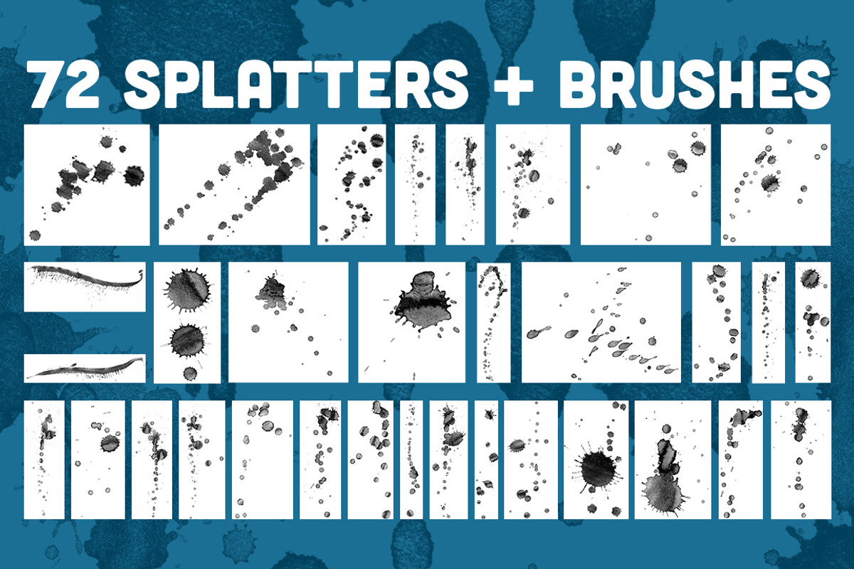 Drips & Splatters Brush Pack preview 4