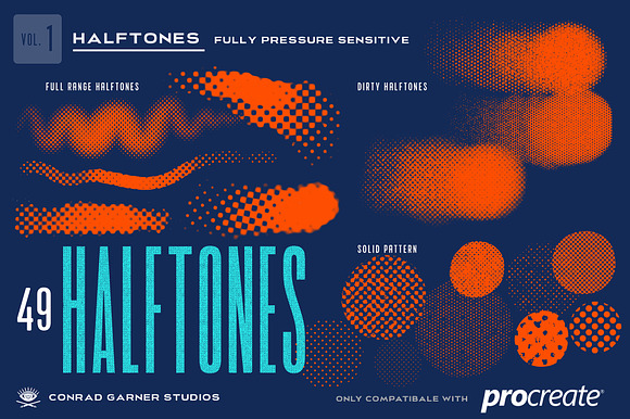 HALFTONE Brushes - Procreate preview 4