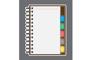 Blank Paper with Notebook Vector, an Object Illustration by piter.goskov