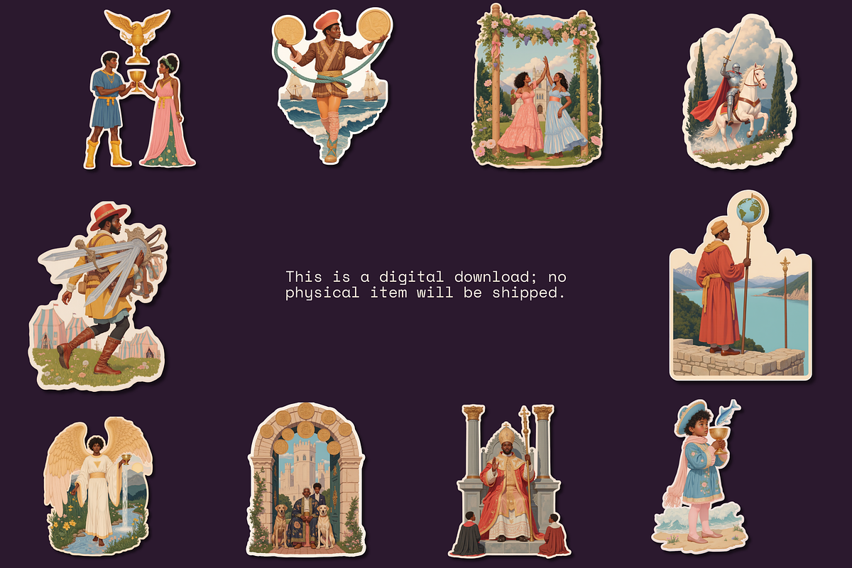 Melanin Magic Tarot Deck Clipart, a Person Illustration by Jakayla Digital Co (Photo 16 of 19)