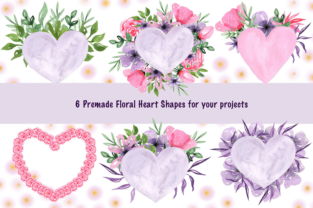 Valentine's Day Watercolor Clipart, an Illustration by TanataDesign (Photo 3 of 6)