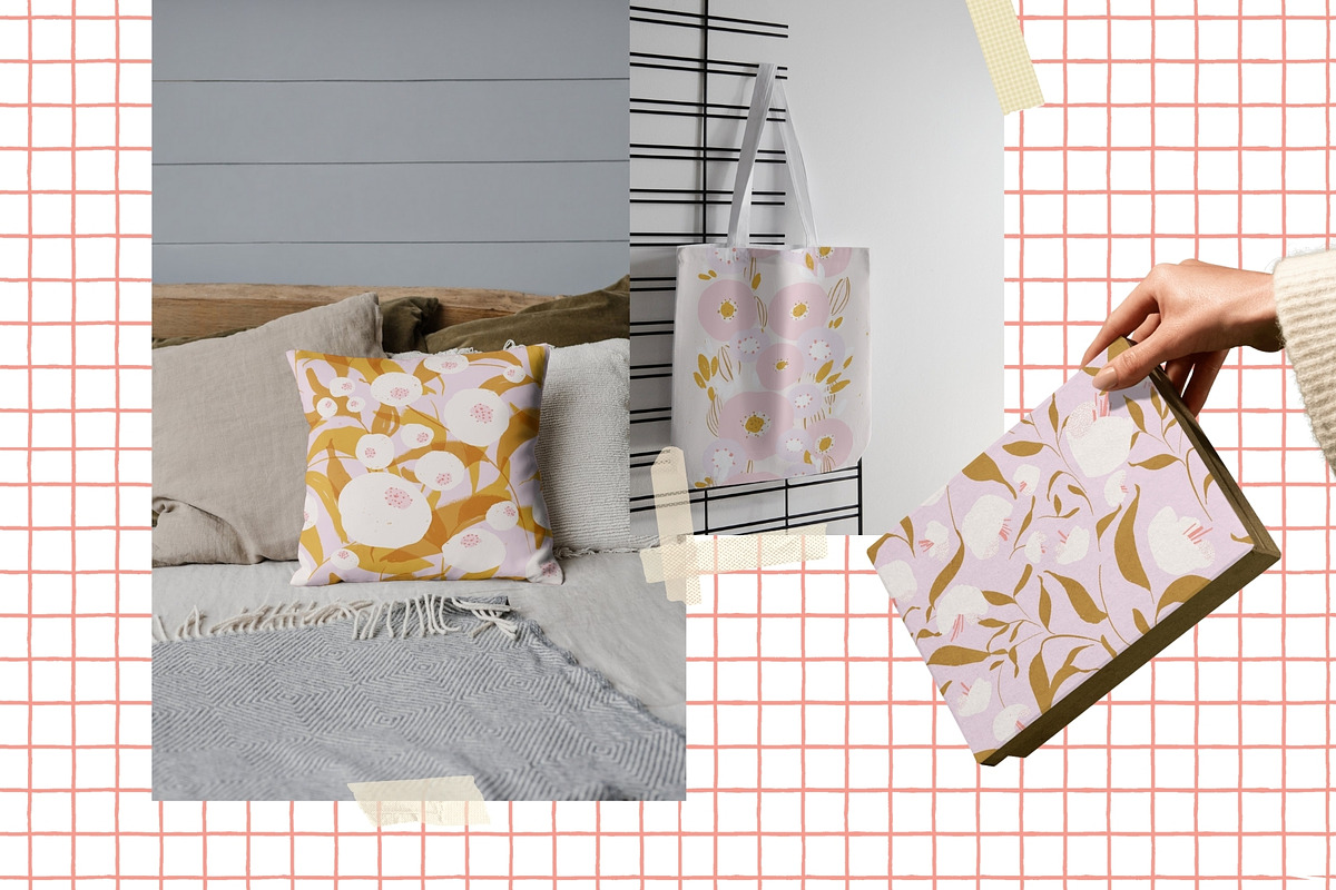 Blush & Ochre. Floral Patterns, a Pattern Graphic by PaperJamLab (Photo 12 of 13)