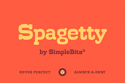 Spagetty — A friendly slab serif, a Slab Serif Font by SimpleBits®