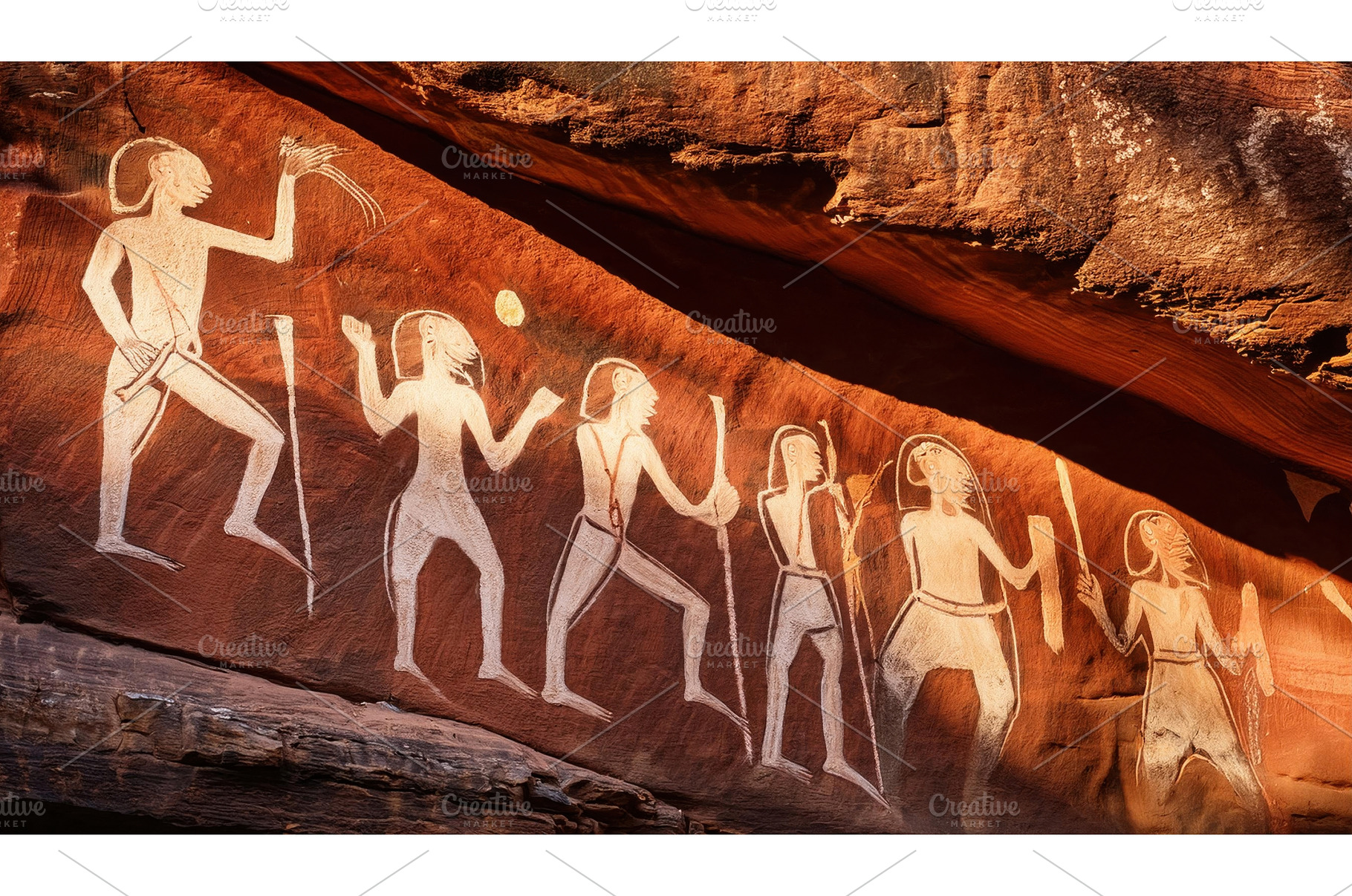 Ancient rock art depicting figures, an Architecture Photo by Igor Tichonow