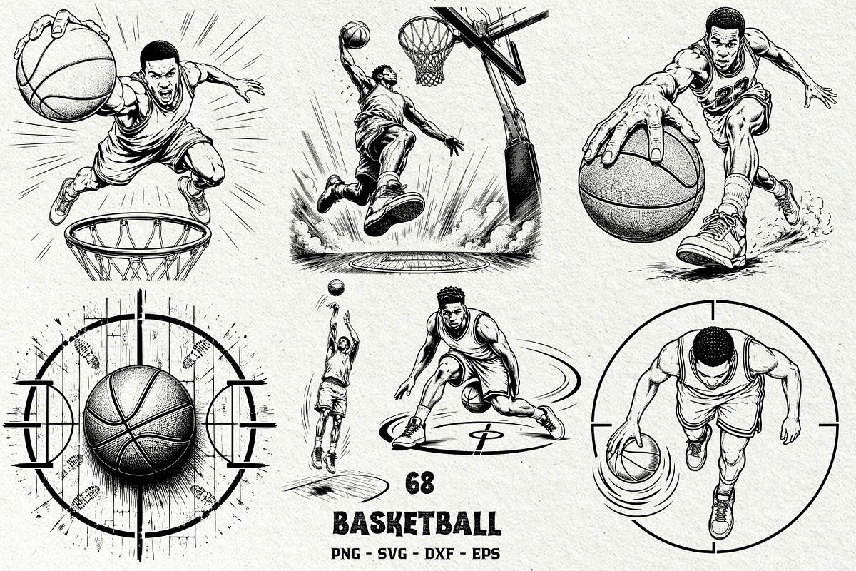 Basketball SVG Graphics, a Sport Illustration by DENIDigitalArtSudio (Photo 1 of 7)