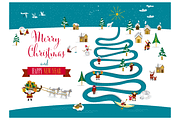 Christmas Cards and Banners Bundle, a Seasonal Illustration by ÁRTICA (Thumbnail 11 of 19)