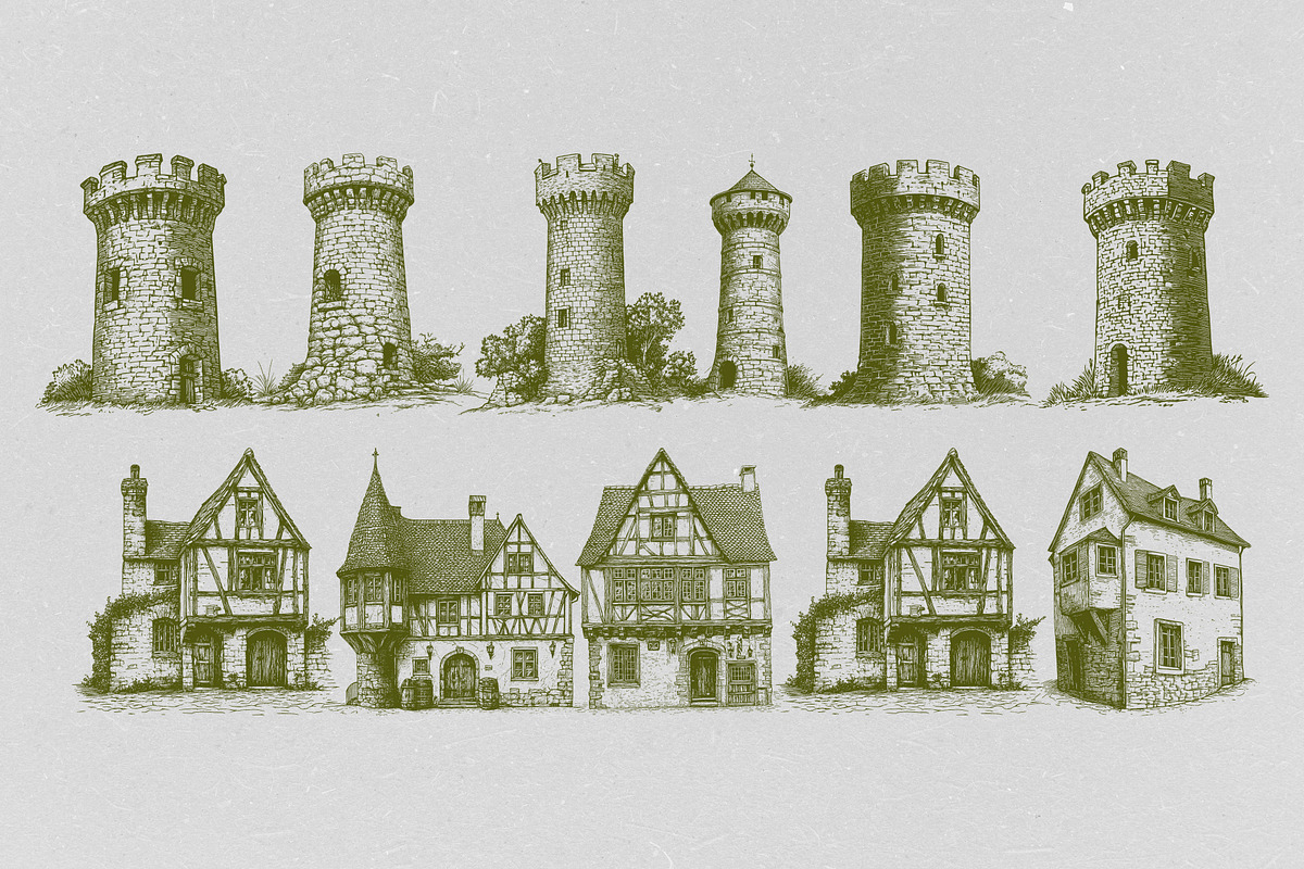 Hand Drawn Retro Things Vector Pack, an Object Illustration by Alternate Studio (Photo 5 of 6)