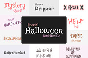 Spooky 14 Halloween Font Collection, a Handwritten Font by DesignGenix (Thumbnail 1 of 4)