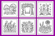 Garden Corners: Bold Easy Coloring, a Decorative Illustration by Coco Bloom (Thumbnail 2 of 3)