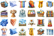 Summer Laundry Day Clipart, an Illustration by Sublimation Artist (Thumbnail 2 of 6)