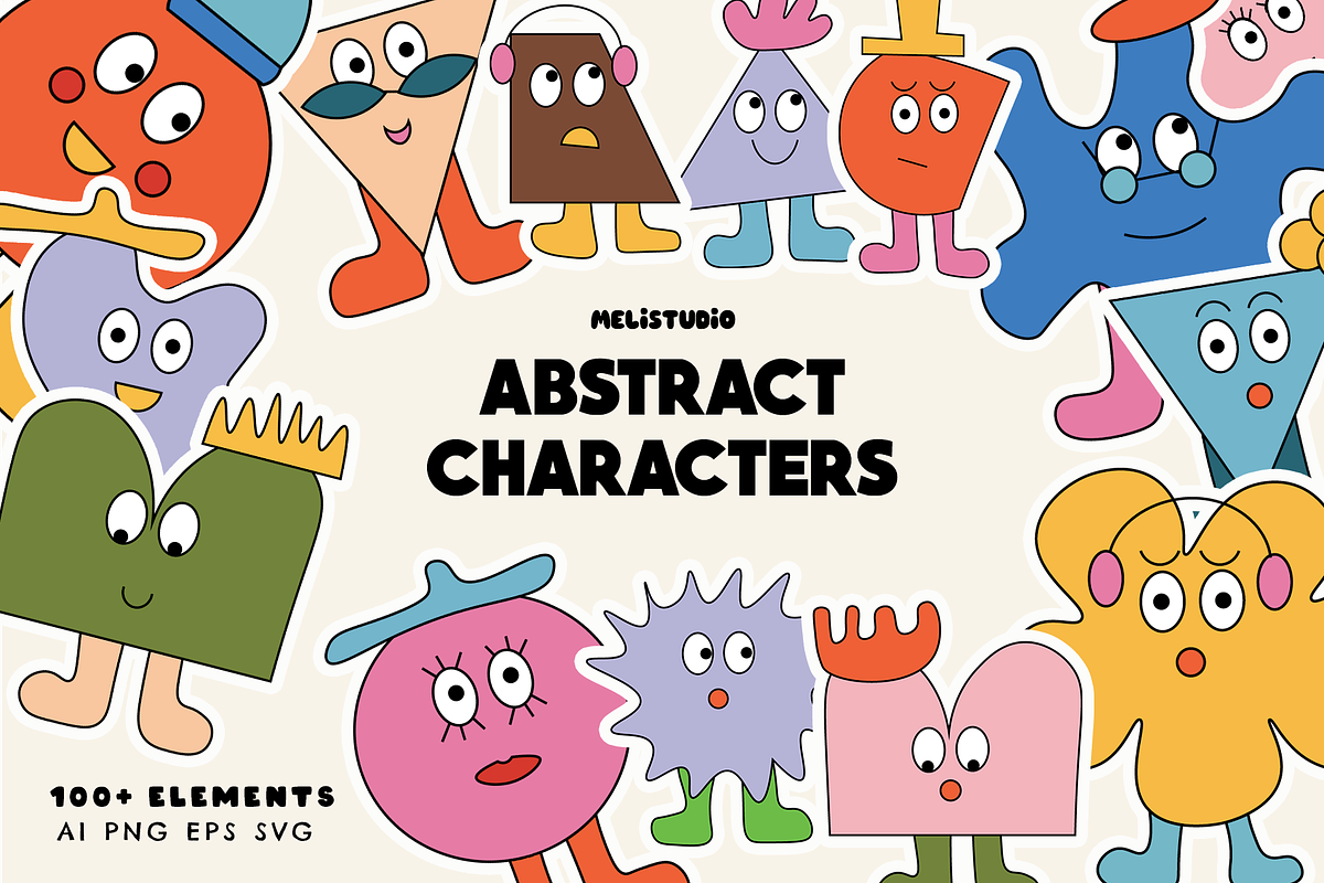 Abstract Characters Vector Bundle, a Person Illustration by melistudio (Photo 1 of 11)