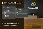 PSD Modern Office Wall Logo Mockup, a Product Mockup by Ayy (Thumbnail 2 of 23)