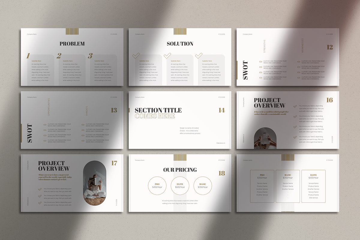 Vespa Elegant Fashion Presentation, a Presentation Template by SlideStation (Photo 3 of 4)