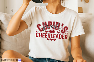 Valentine Cupid's Favorite Cheerlead, a Graphic by mh_arif