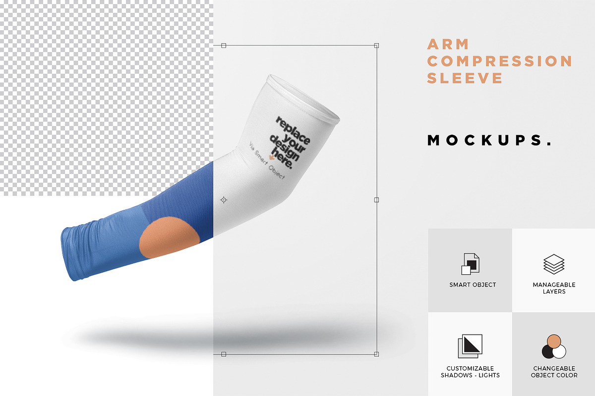Arm Compression Sleeve Mockups, a Product Mockup by GfxFoundry (Photo 3 of 6)