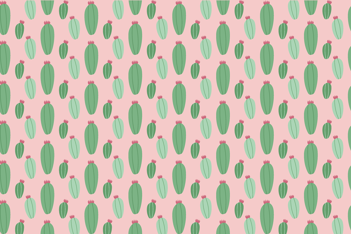 Cute cactus paper, a Pattern Graphic by Poppymoondesign (Photo 3 of 5)