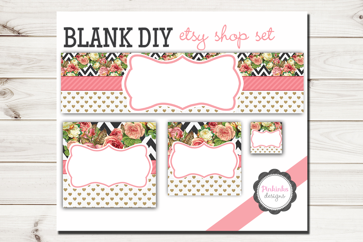 Flower Etsy Shop Banner Vintage, a Websites & App Template by Pinkinks