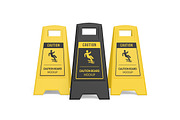 Caution Board Mockups, an Advertising Mockup by AndikaGraphic (Thumbnail 5 of 6)