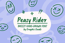 Peasy Rider Handwritten Font & Bonus