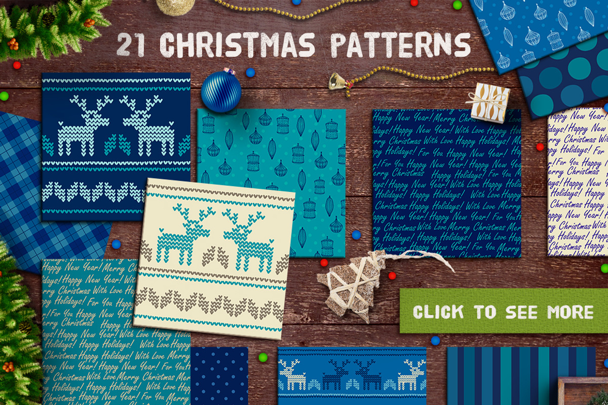 65  Seamless Christmas Patterns, a Pattern Graphic by SwetTS (Photo 5 of 7)
