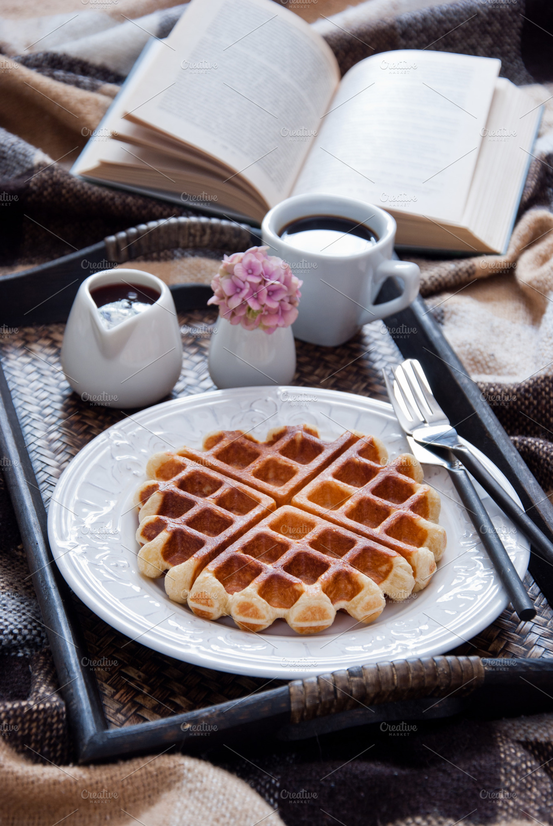 Belgian waffles featuring baking, bed, and belgian waffles, a Food & Drink Photo by letterberry