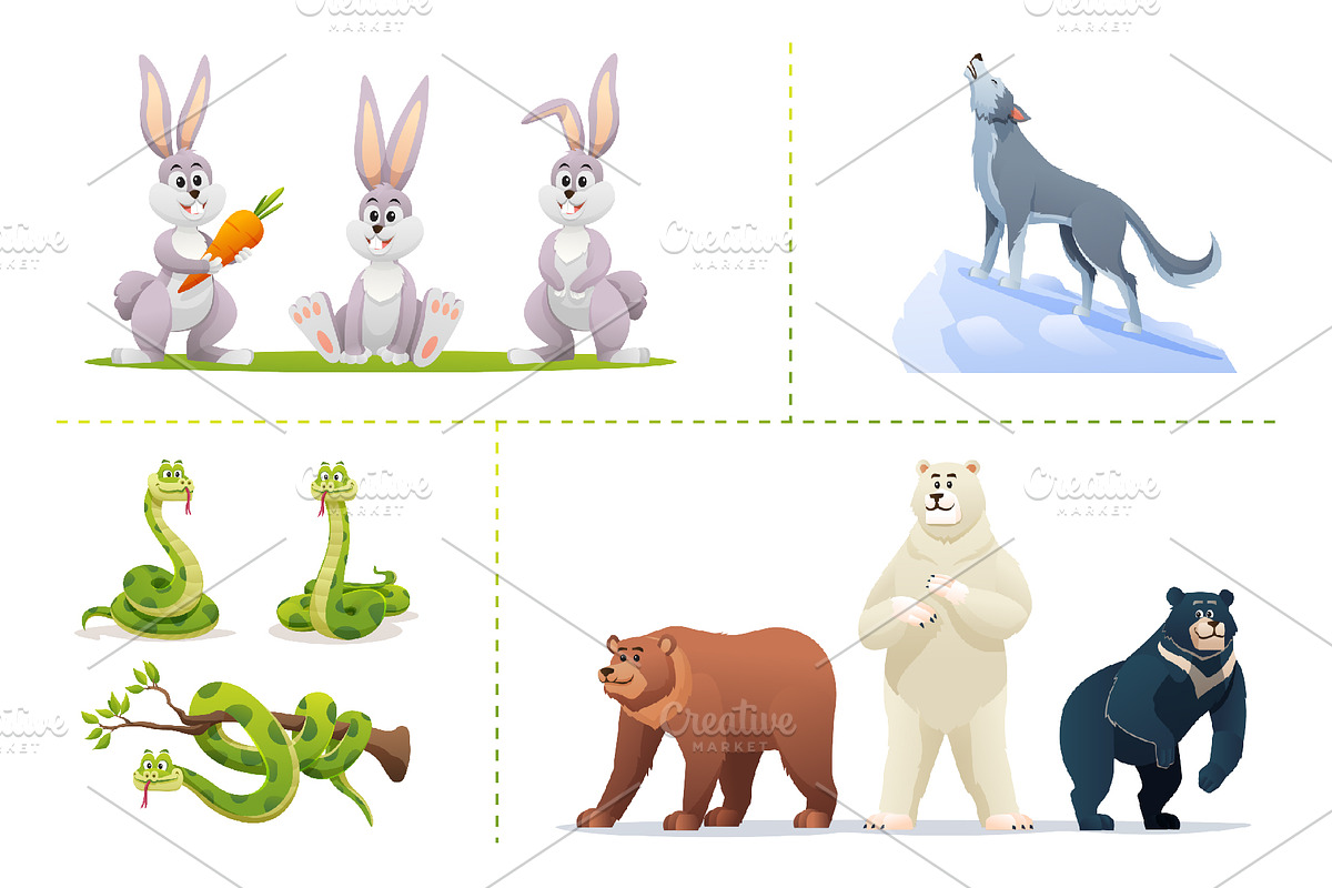 Cartoon Animals Collection, an Animal Illustration by YG Studio (Photo 5 of 15)