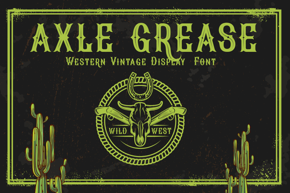 Axle Grease Western Vintage Font, a Serif Font by afahmy (Photo 5 of 5)