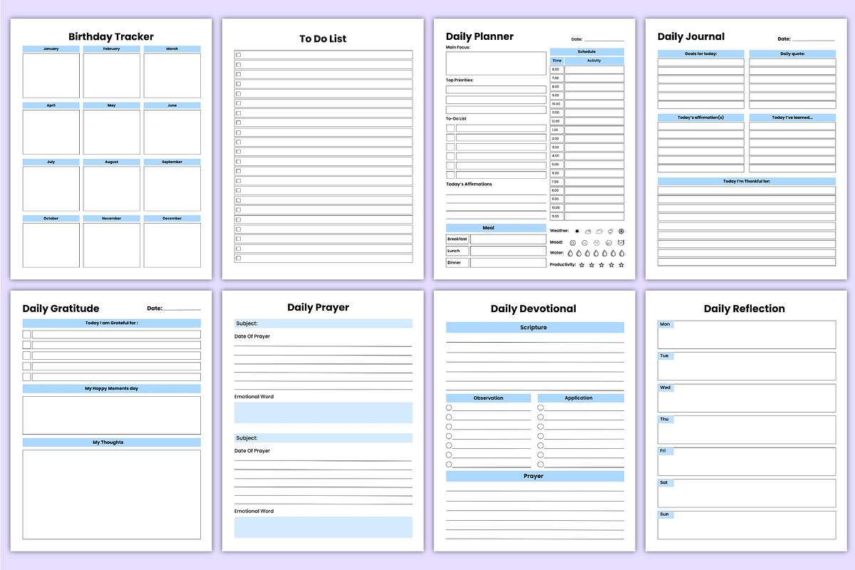 Complete Life Planning Organizer Kdp, a Stationery Template by Mustafiz (Photo 4 of 9)