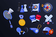 Sport and Game 3D Icon Pack #1, an Object 3D Model by deviapuspitasari2 (Thumbnail 2 of 2)