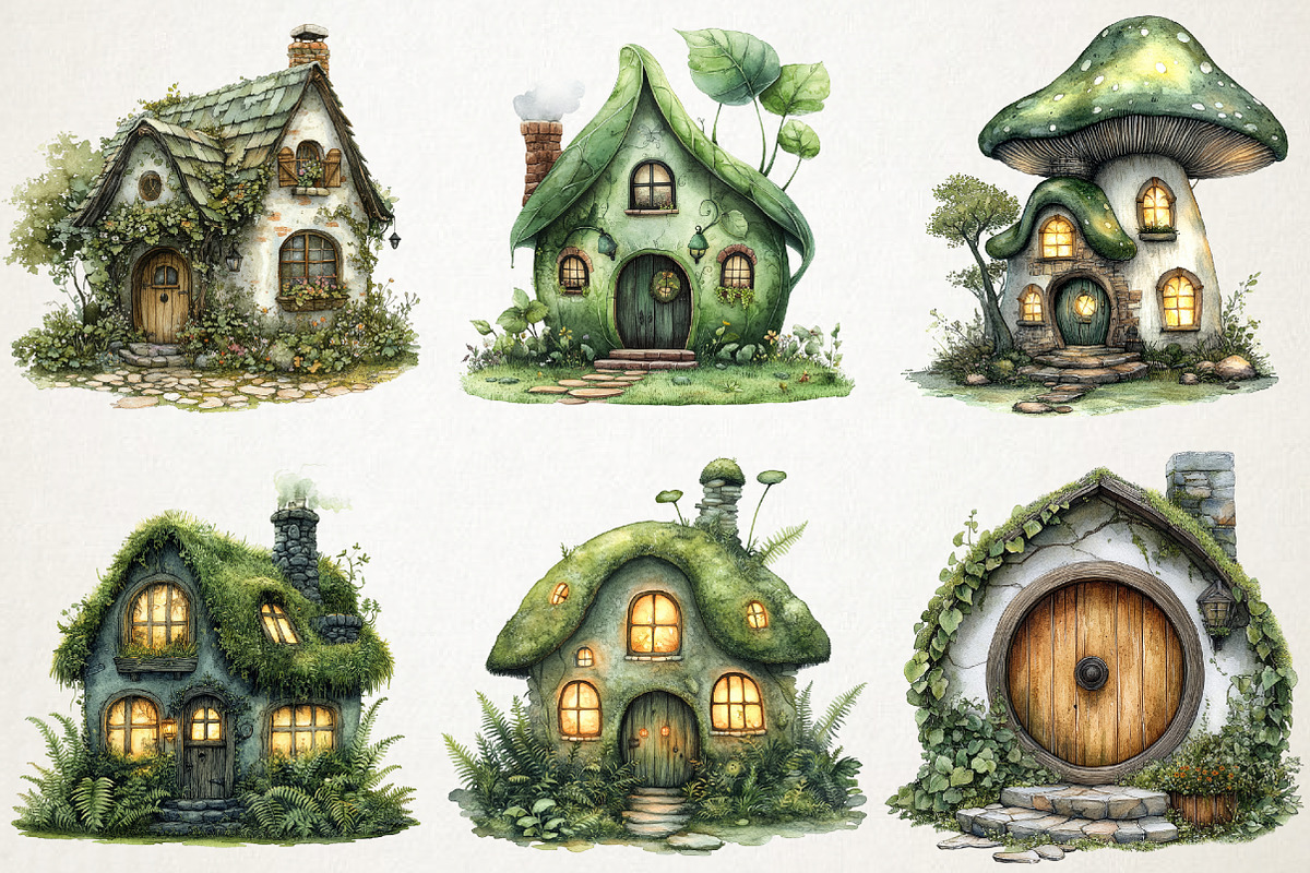 Enchanted Fairy House Clipart Png, an Illustration by RobertsArt (Photo 7 of 7)