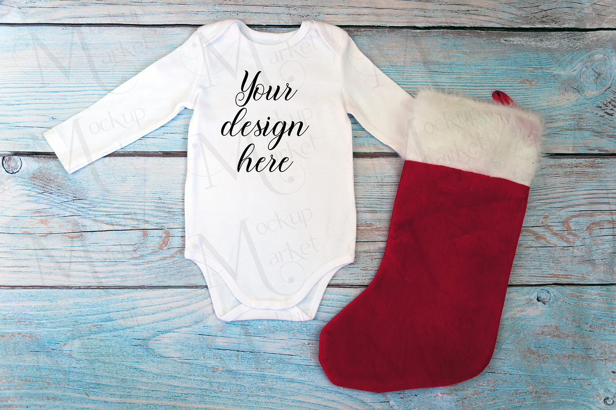 Christmas t-shirts, bodysuit mockups, a Print Template by MockupMarket (Photo 26 of 27)
