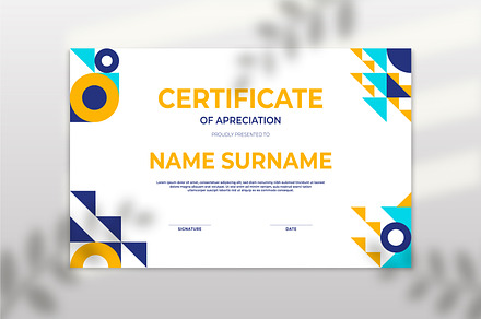 Certificate of Achievement template, a Poster Template by Vervenaaa3