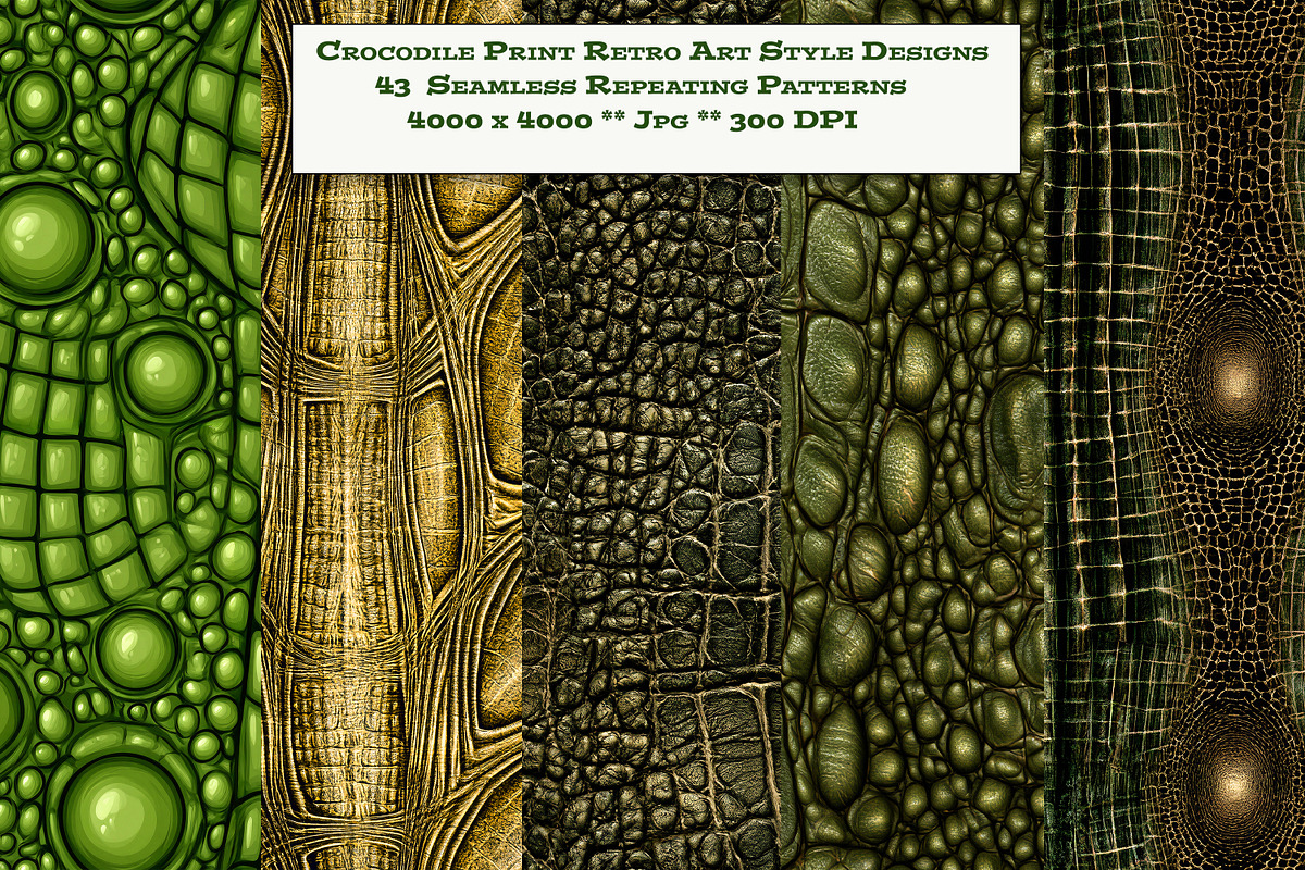 Crocodile or Alligator Skin Patterns, a Pattern Graphic by karenfoleyphoto (Photo 1 of 9)