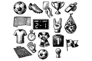 Soccer Match and Fan Icon Pack, an Object Graphic by RT Studio