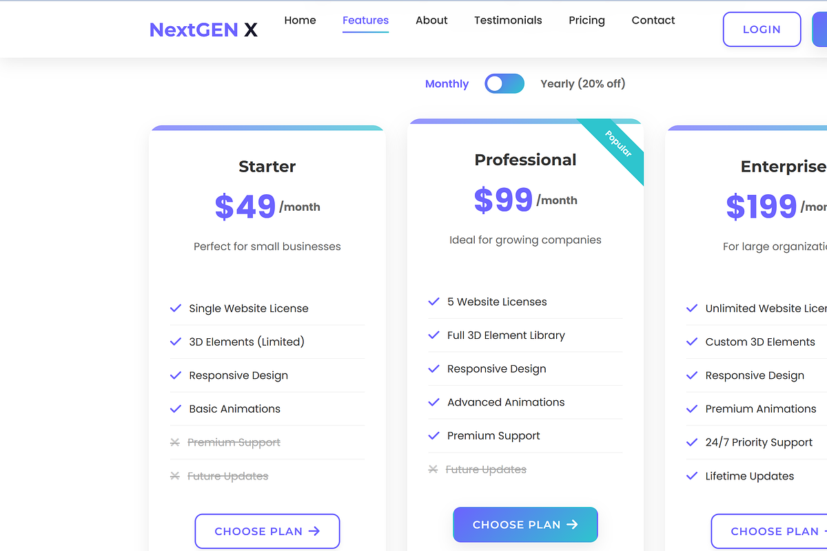 NextGenX – Landing Page, a Landing Page Template by Modern Templates Studios (Photo 4 of 7)