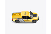 Pickup Truck Mockup, a Product Mockup by OneVectorStock (Thumbnail 9 of 16)