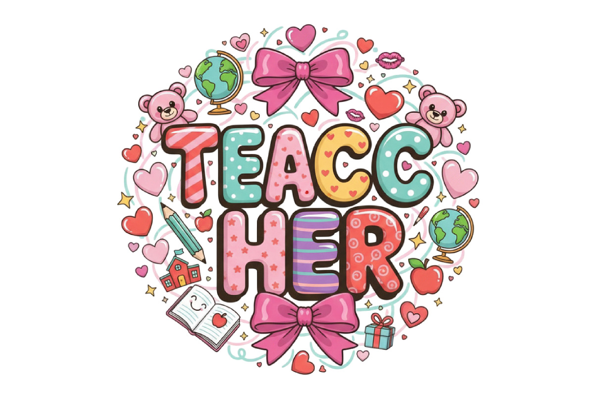 Preppy Teacher Valentine Png, Coquet, an Illustration by Designking (Photo 6 of 6)