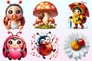 Cute Ladybug Cliparts., a Graphic by CitraGraphics (Thumbnail 2 of 4)