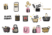 3D Pack of 30 Icons Black Friday, an Object 3D Model by BiimStudio (Thumbnail 3 of 3)