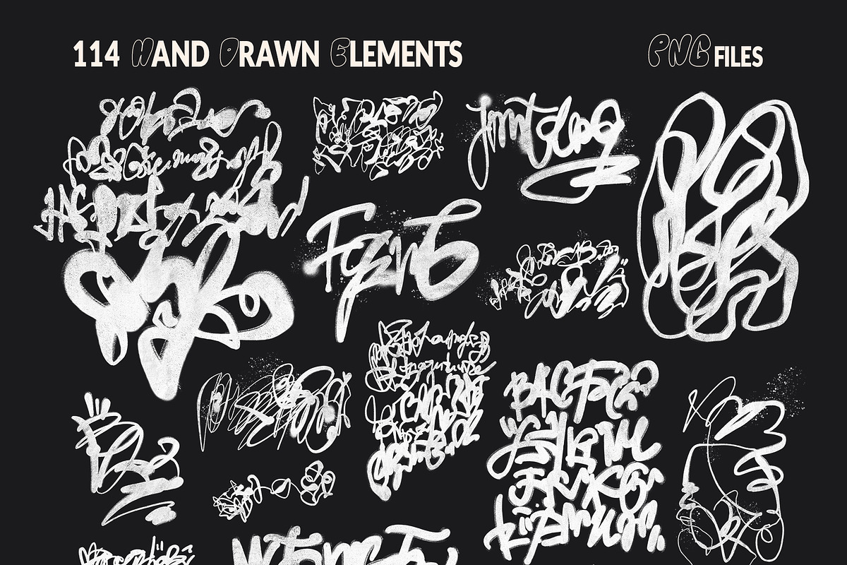 Graffiti Art & Grunge PNG Overlays, an Object Graphic by Oksana Trygub (Photo 9 of 19)