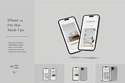 iPhone 14 Pro Max Mock-ups, an iPhone Mockup by zpackcreative (Thumbnail 1 of 6)
