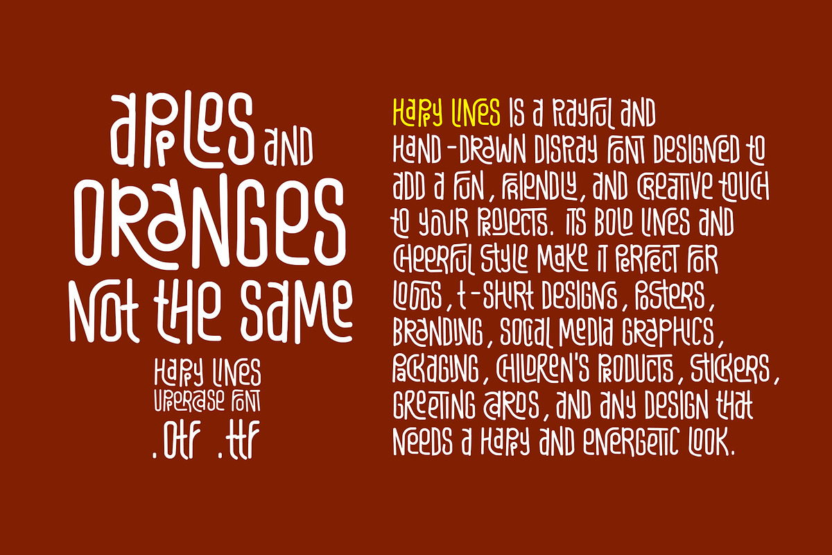 Happy Lines Uppercase Font, a Script Font by akropol (Photo 3 of 6)