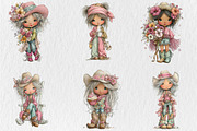 Whimsical Western Cowgirl Clipart, a Seasonal Illustration by Rose Art (Thumbnail 3 of 6)