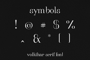 Volkihar Modern Serif Font