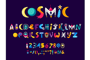 Cartoon Space Font, Universe Type