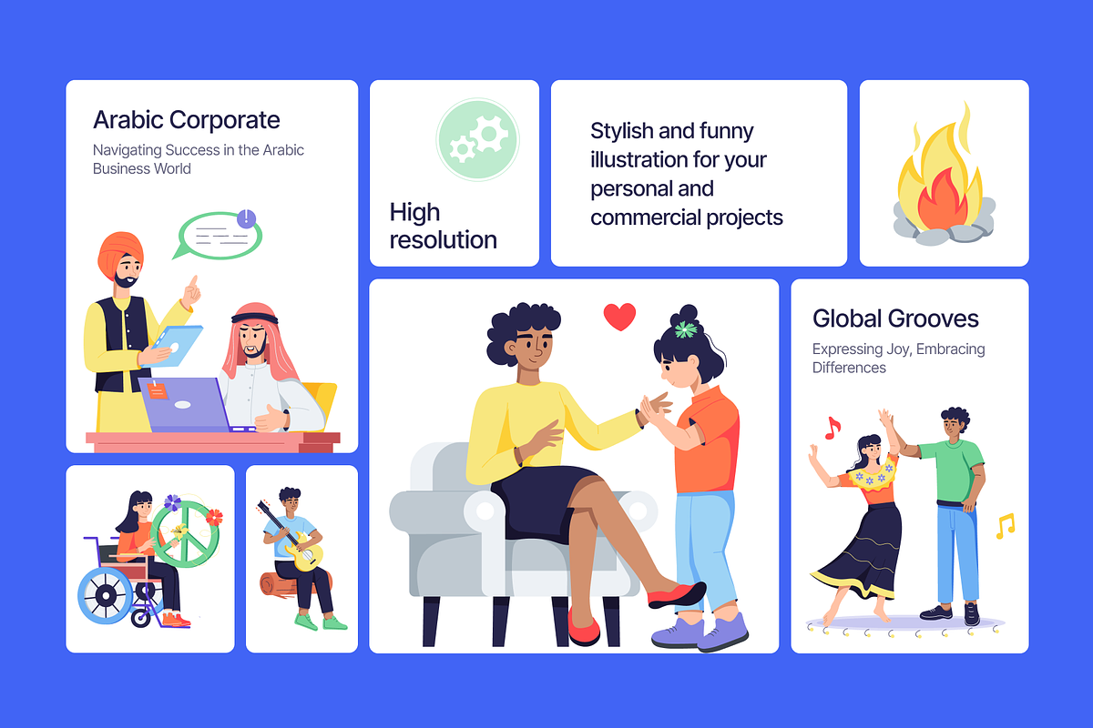 Animated Multicultural Illustrations, a Person Illustration by Prosymbols (Photo 6 of 11)