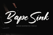 Bape Sink, a Script Font by pineungtype (Thumbnail 1 of 9)