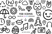 150 Cute Line Icons, an Icon by Hello Akiko (Thumbnail 1 of 4)